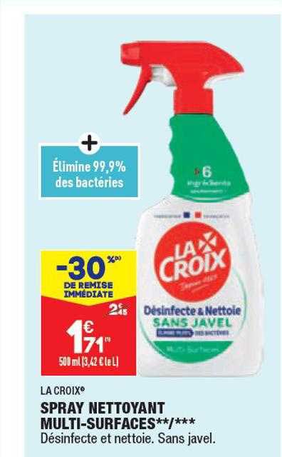 spray nettoyant multi-surfaces la croix