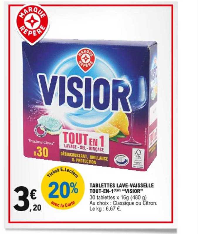 tablettes lave-vaisselle tout-en-1 "visior"