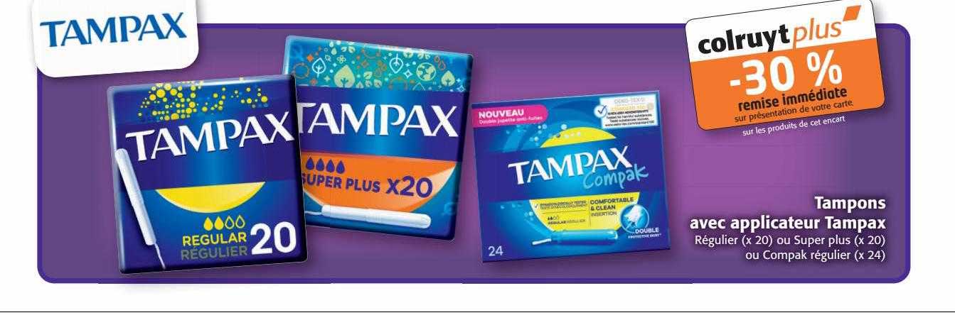 tampons avec applicateur tampax