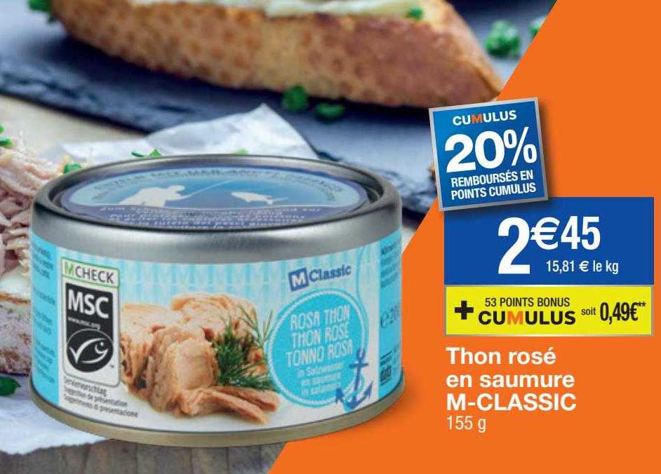 thon rosé en saumure m-classic