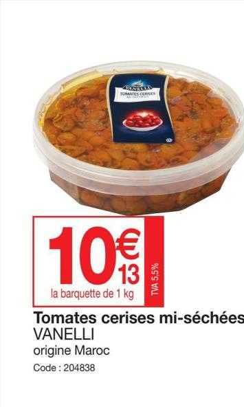 tomates cerises mi-séchées vanelli
