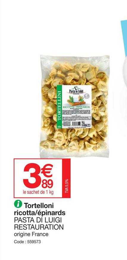 tortelloni ricotta-épinards pasta di luigi restauration