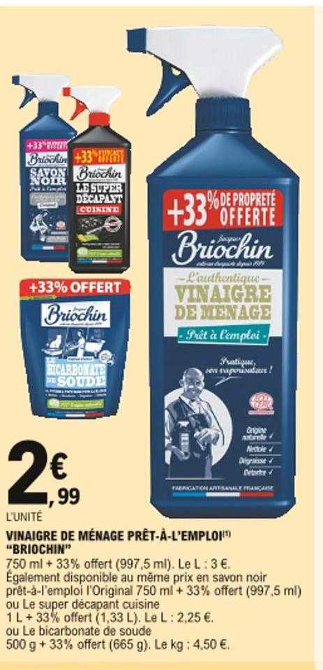 vinaigre de ménage prêt-à-l'emploi "briochin"