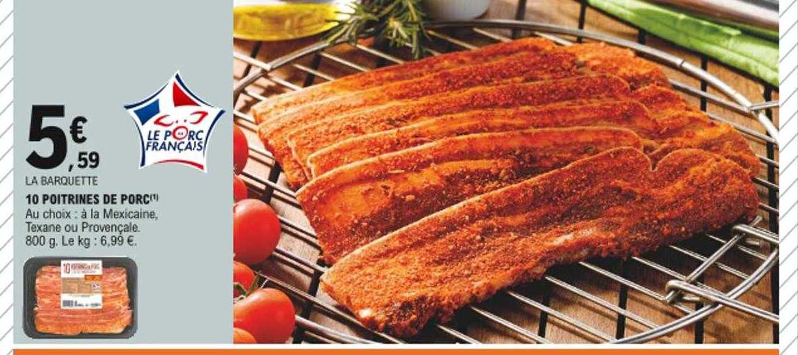 10 Poitrines De Porc