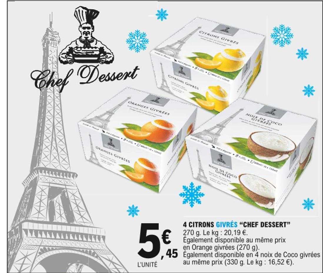 4 citrons givrés "chef dessert"