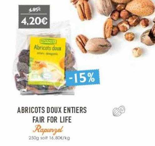 abricots doux entiers fair for life rapunzel