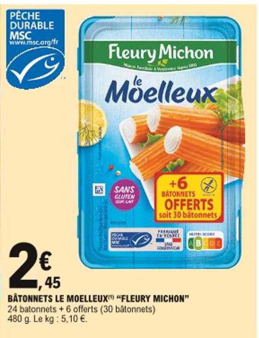 bâtonnets le moelleux "fleury michon"