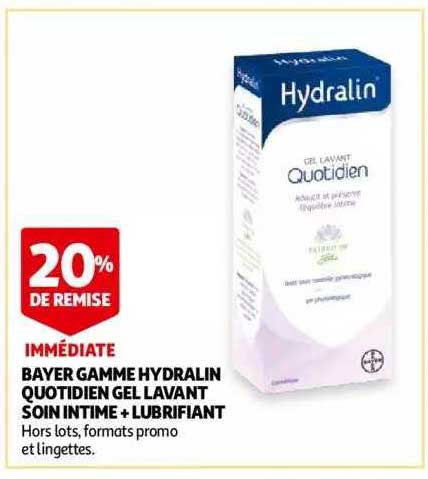 bayer gamme hydralin quotididien gel lavant soin intime + lubrifiant