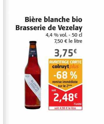 bière blanche bio brasserie de vezelay