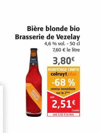 bière blonde bio brasserie de vezelay