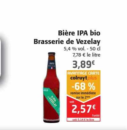 bière ipa bio brasserie de vezelay