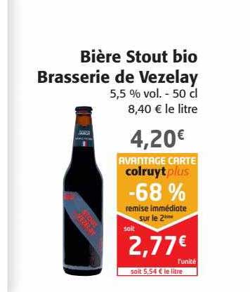 bière stout bio brasserie de vezelay