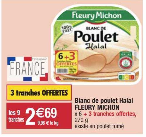 blanc de poulet halal fleury michon