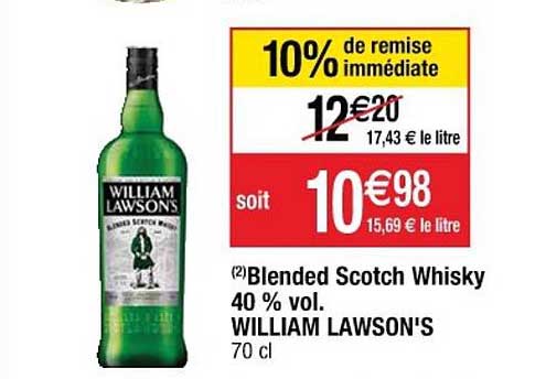 blended scotch whisky 40% vol. william lawson's