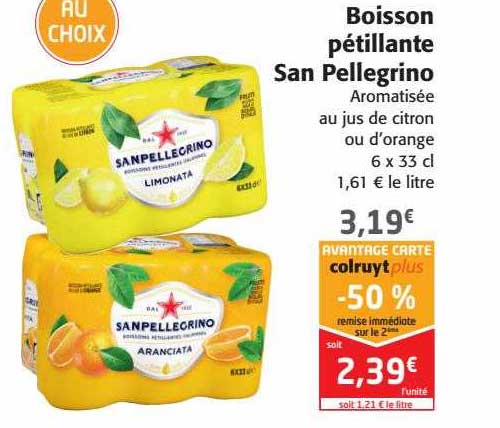 boisson pétillante san pellegrino