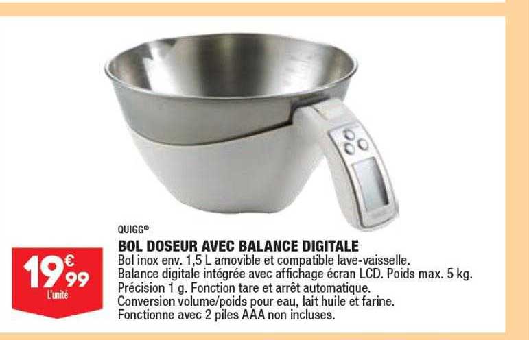bol doseur avec balance digitale quigg