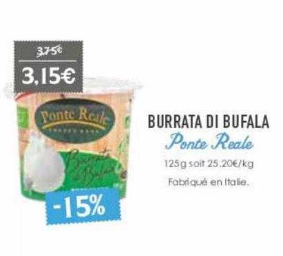 burrata di bufala ponte reale
