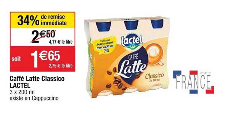 caffè latte classico lactel