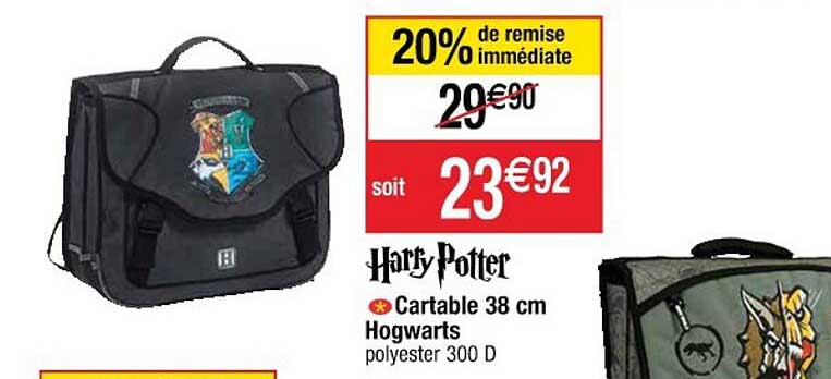 cartable 38 cm hogwarts harry potter