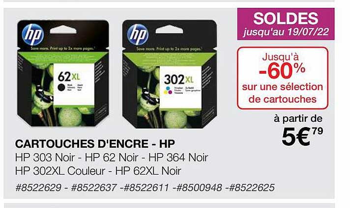 cartouches d'encre - hp