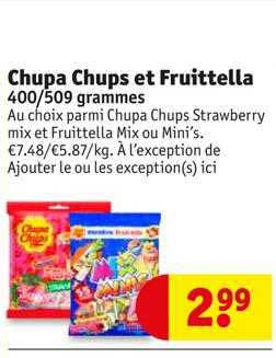 chupa chups et fruittella