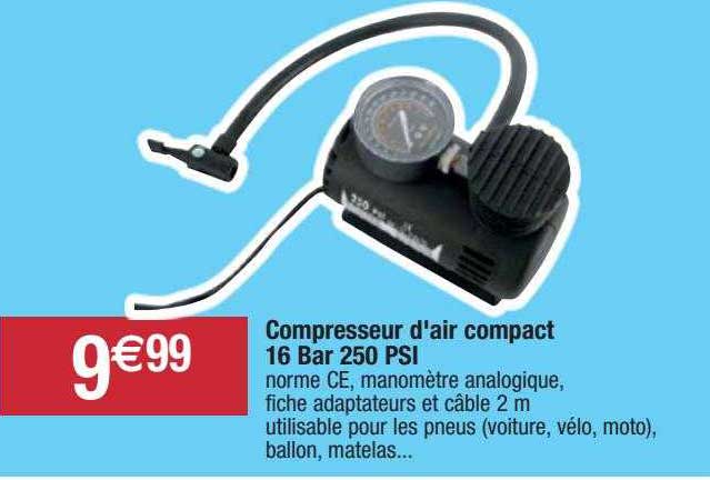 compresseur d'air compact 16 bar 250 psi
