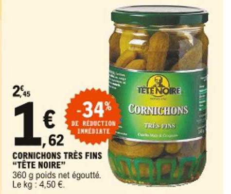 cornichons très fins "tête noire"