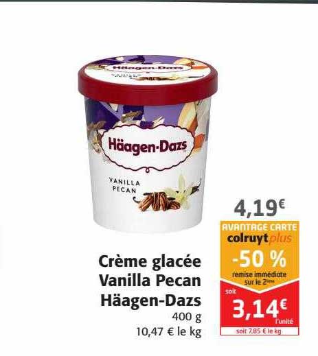 crème glacée vanilla pecan häagen-dazs