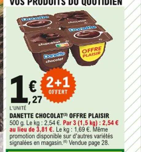 Danette Chocolat Offre Plaisir