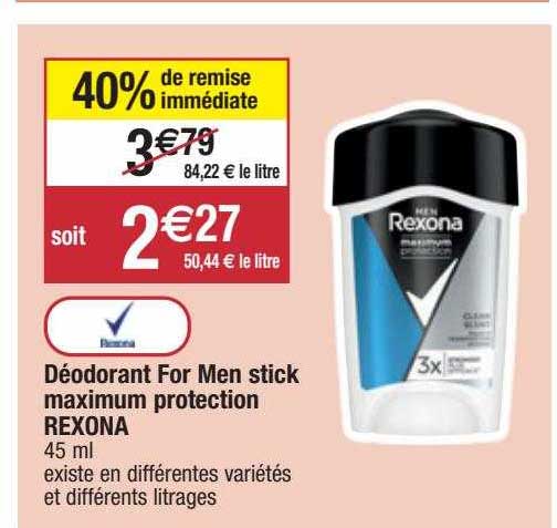 déodorant for men stick maximum protection rexona