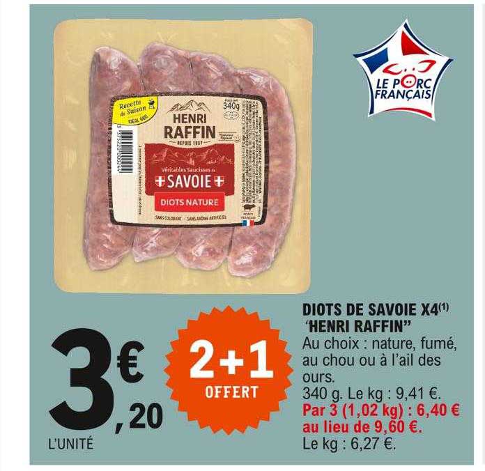 diots de savoie x4 "henri raffin"