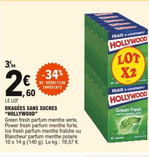 Dragées Sans Sucres "hollywood"