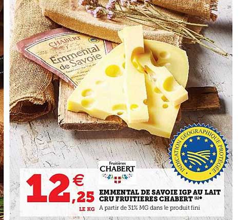 emmental de savoie igp au lait cru fruitières chabert