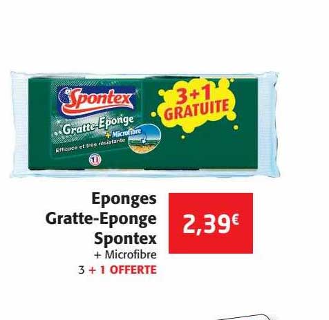 éponges gratte-éponge spontex