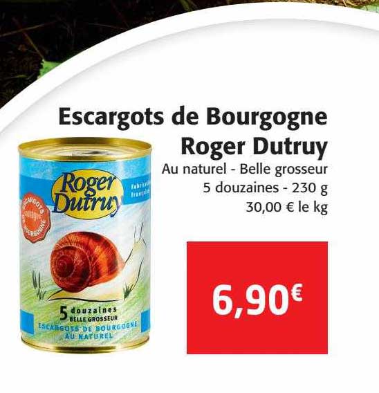 escargots de bourgogne roger dutruy