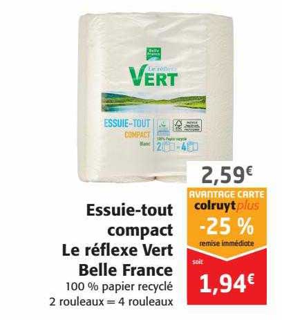 essuie-tout compact le réflexe vert belle france