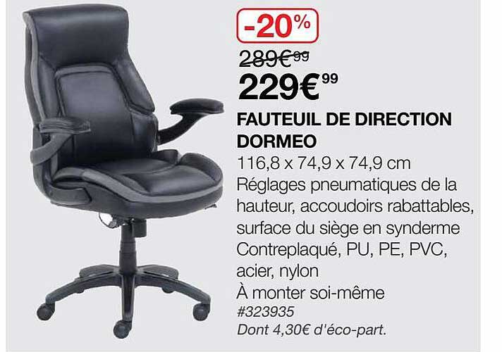fauteuil de direction dorméo