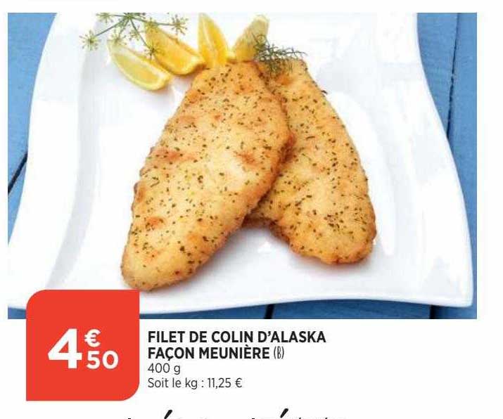 filet de colin d'alaska façon meunière