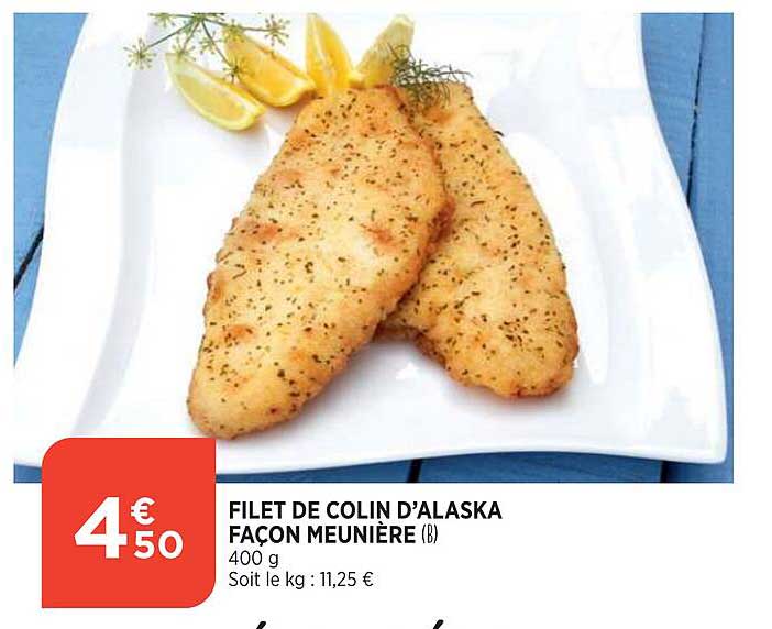 filet de colin d'alaska façon meunière