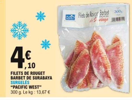 filets de rouget barbet de surabaya surgelés "pacific west"