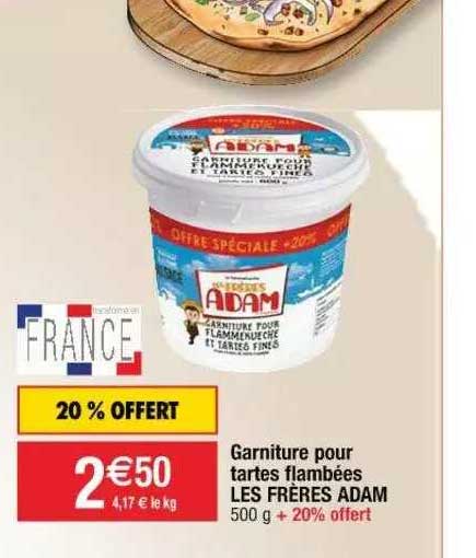 Garniture Pour Tartes Flambées Les Frères Adam