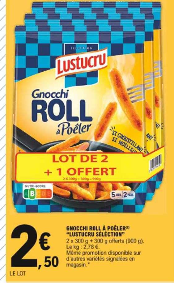 gnocchi roll à poêler "lustucru sélection"