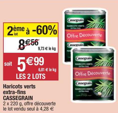 haricots verts extra-fins cassegrain