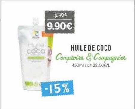 huile de coco comptoirs & compagnies