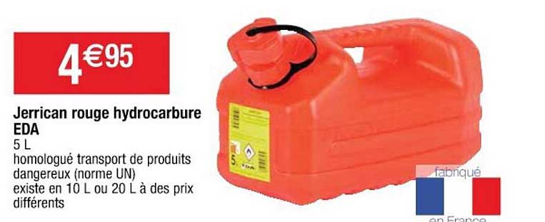 jerrican rouge hydrocarbure eda