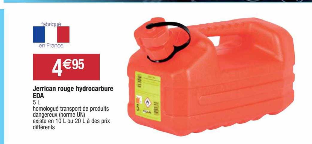 jerrican rouge hydrocarbure eda