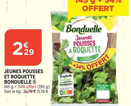jeunes pousses et roquette bonduelle