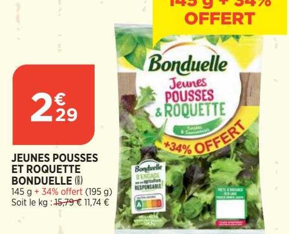 jeunes pousses et roquette bonduelle