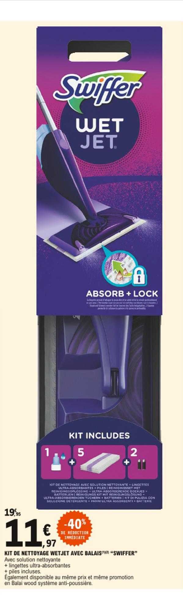 Kit De Nettoyage Wetjet Avec Balai "swiffer"