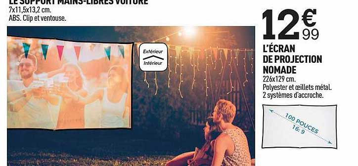 l'écran de projection nomade